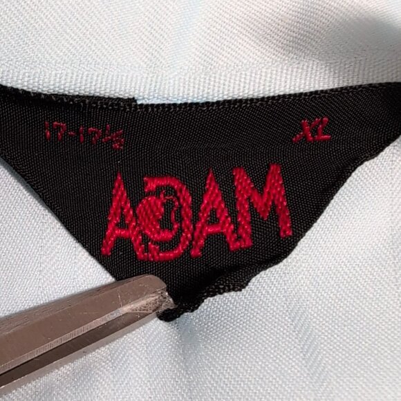 Vintage Adam Men's Dress Shirt sz XL 17-17.5 Light Blue VGC Made in Canada - Picture 11 of 12